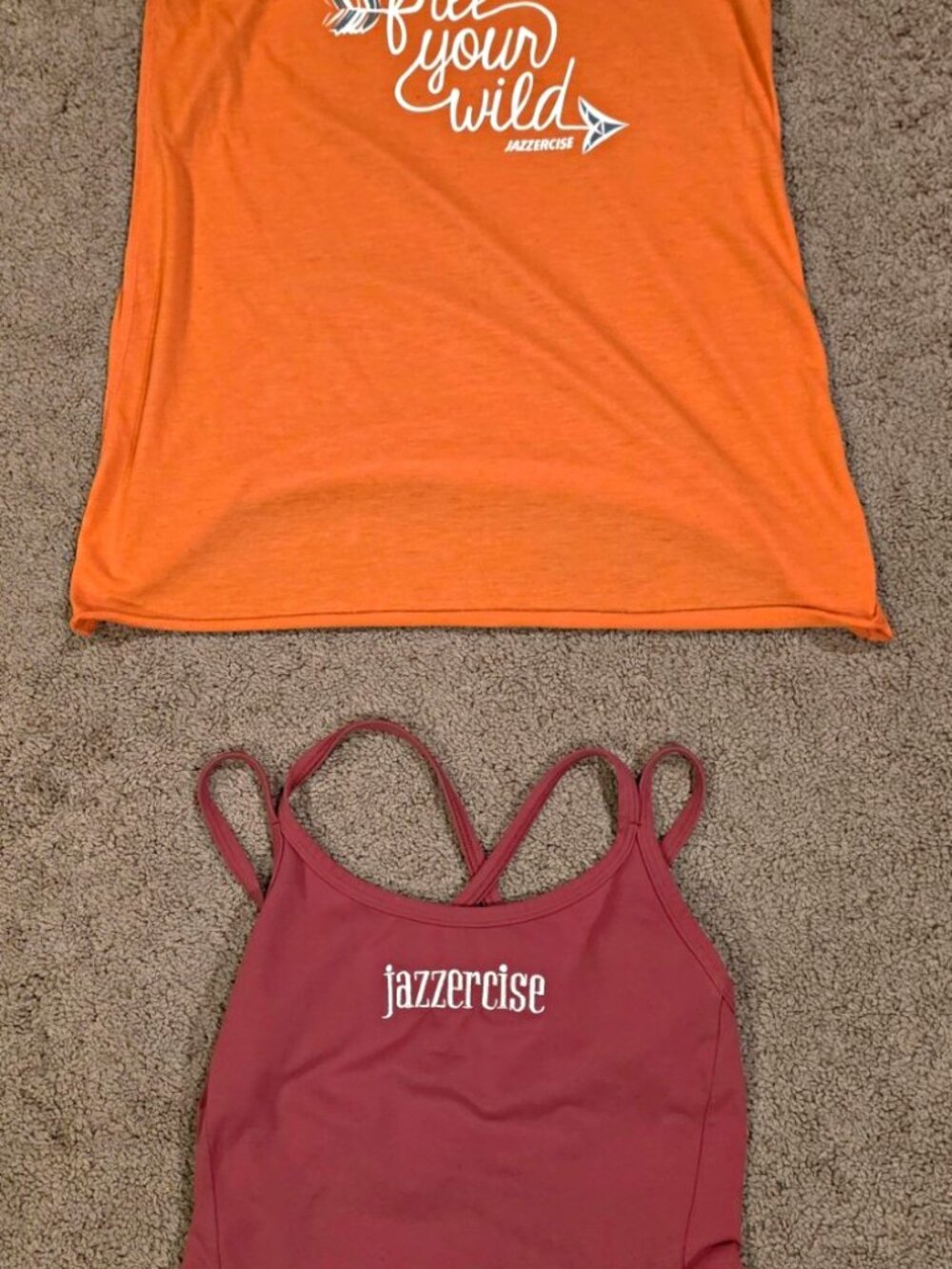 Bella + Canvas Women's Orange Jazzercise Graphic Racerback Tank Top Size M